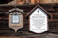 Two memorial plaques in the very small Alp village Fulmes . Both young men fell down and died by picking Edelweis