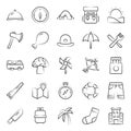 Travel And Holidays Line Icons Pack