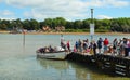 To many people trying to board the ferry to cross the river Deben at Fekixstowe Ferry.
