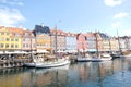 The colorful Nyhavn village in Copenhagen, Denmark