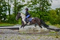 To ride a horse is to fly without wings. Shot of a young girl horse riding outdoors. Royalty Free Stock Photo