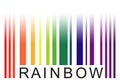 To simulate bar code words-rainbow, gradient, isolated on white