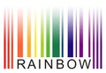 To simulate bar code words-rainbow, gradient, isolated on white