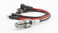 To the spark plug igniting the air fuel mixture in an internal combustion Royalty Free Stock Photo