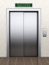 To success concept. Modern elevator with closed doors Royalty Free Stock Photo