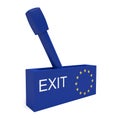 To Throw A Switch: EU Exit Politics Concept, 3d illustration on white background