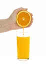 To wring orange juice Royalty Free Stock Photo