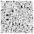 A to Z alphabets word cloud