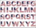 A to Z American Flag Alphabet