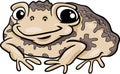 Toad amphibian cartoon illustration