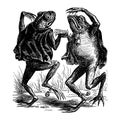 Toads dancing at the sabbath