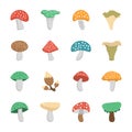 Toadstool Flat Icons