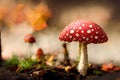 Toadstool Forest mushrooms, fantasy, fairy Royalty Free Stock Photo