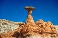 sandstone rock toadstool hoodoos in Utah Royalty Free Stock Photo