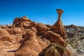 sandstone rock toadstool hoodoos in Utah Royalty Free Stock Photo