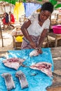 Fresh fish food at the local market, Toamasina, Madagascar