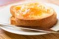 Toast and Apricot Preserves Royalty Free Stock Photo