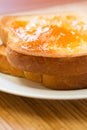 Toast and Apricot Preserves Royalty Free Stock Photo