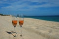 Toast at the beach Royalty Free Stock Photo