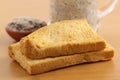 Toast biscuits with herbal juice Royalty Free Stock Photo