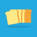 Toast bread vector icon.