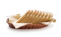 Toast bread in a basket Royalty Free Stock Photo