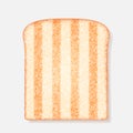 Toast bread realistic. Tasty crunching bread after toasting in toaster. Delicious warm toast