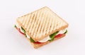 Toast bread sandwich mozzarella cheese on white background Royalty Free Stock Photo