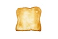 Toast bread slice isolated on white background, top view Royalty Free Stock Photo