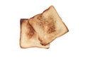 Toast bread on white background. Royalty Free Stock Photo