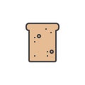 Toast bred filled outline icon