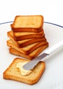 Toast with butter Royalty Free Stock Photo