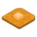 Toast butter icon, isometric style Royalty Free Stock Photo