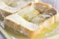 Toast with butter topping Royalty Free Stock Photo