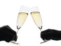 Toast with champagne flutes Royalty Free Stock Photo