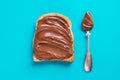 Toast with chocolate butter Royalty Free Stock Photo