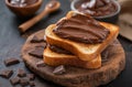 Toast with chocolate spread