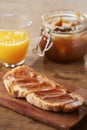 Toast with creme de marrons Royalty Free Stock Photo