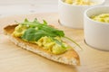 Toast with curried chicken salad Royalty Free Stock Photo