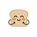 Toast with a cute face and hands Royalty Free Stock Photo