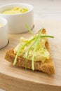 Toast with egg and chive salad Royalty Free Stock Photo