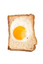 Toast with egg inside Royalty Free Stock Photo