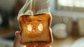 The Toast with a Face.AI generated image Royalty Free Stock Photo