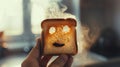 The Toast with Face.AI generated image Royalty Free Stock Photo