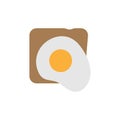 Toast fried egg icon. Isometric of toast fried egg vector icon for web design isolated on white background