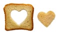 Toast heart shape