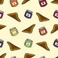 Toast and Jelly Seamless Background