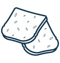 Toast Line Vector Isolated Icon customized and editable Royalty Free Stock Photo