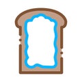 Toast with mayonnaise icon vector outline illustration