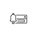 Toast Notification line icon